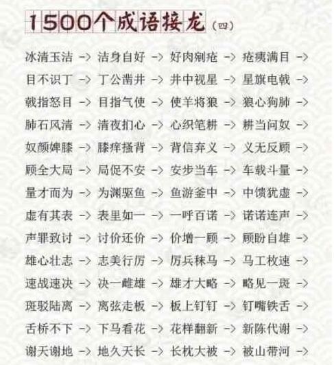 关于成语接龙的游戏,乐在其中(图3) 关于成语接龙的游戏,乐在其中(图3)